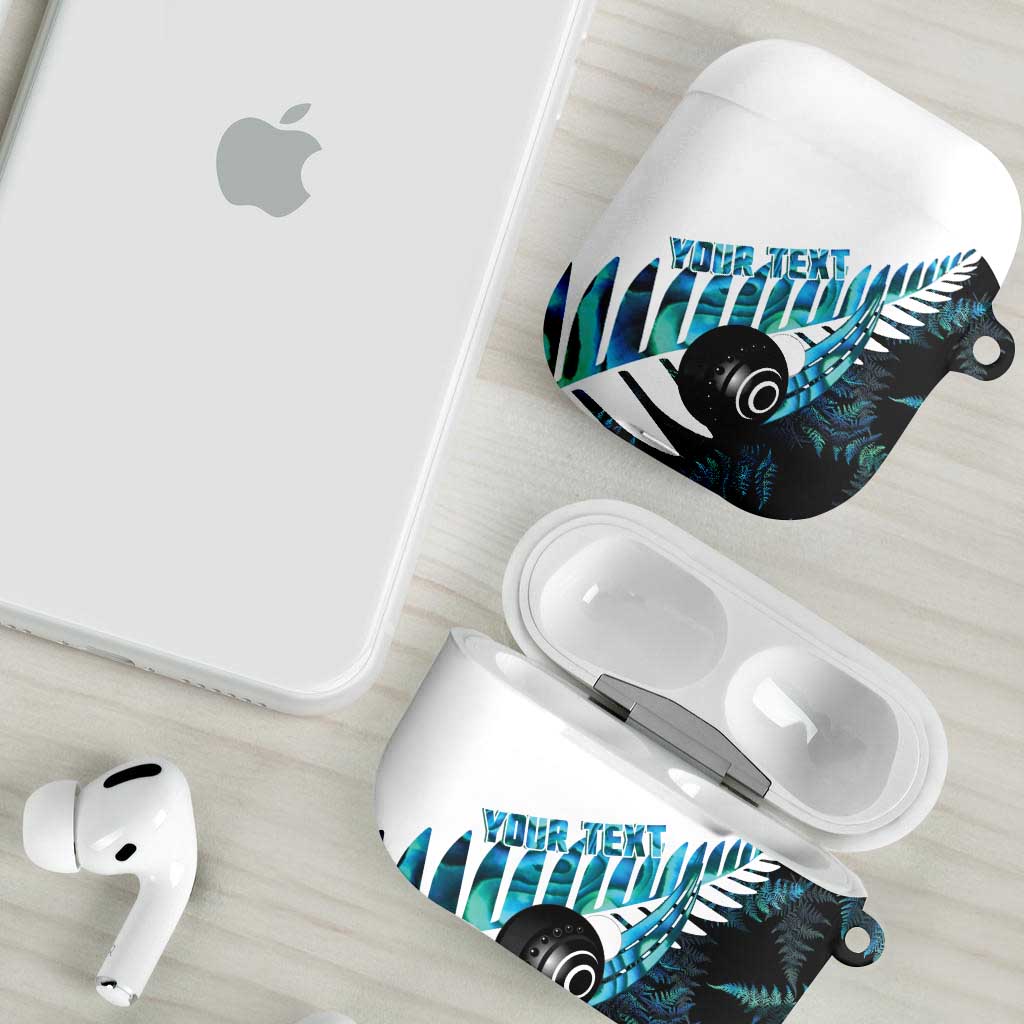 New Zealand Lawn Bowls Custom AirPods Case Aotearoa Silver Fern Paua Shell - Aussie Hoodie