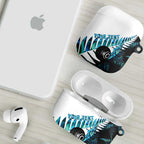 New Zealand Lawn Bowls Custom AirPods Case Aotearoa Silver Fern Paua Shell - Aussie Hoodie