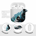 New Zealand Lawn Bowls Custom AirPods Case Aotearoa Silver Fern Paua Shell - Aussie Hoodie