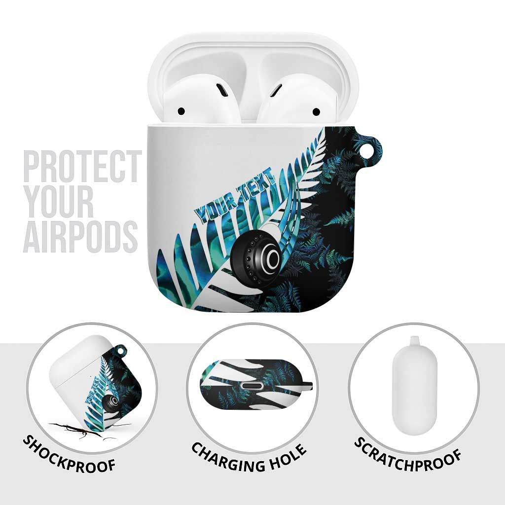 New Zealand Lawn Bowls Custom AirPods Case Aotearoa Silver Fern Paua Shell - Aussie Hoodie