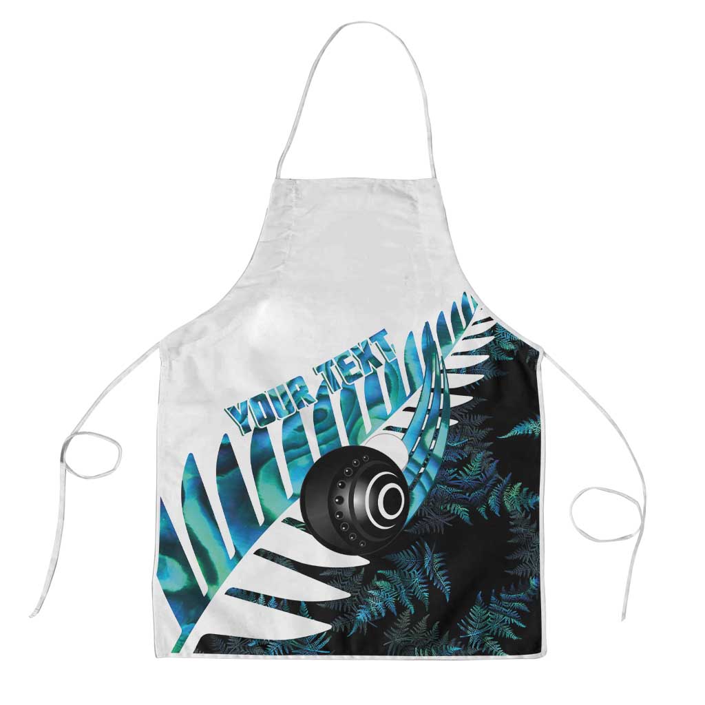 New Zealand Lawn Bowls Custom Apron Aotearoa Silver Fern Paua Shell - Aussie Hoodie