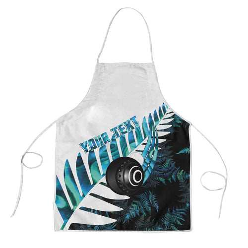 New Zealand Lawn Bowls Custom Apron Aotearoa Silver Fern Paua Shell - Aussie Hoodie