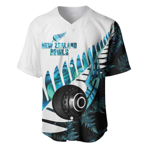 New Zealand Lawn Bowls Custom Baseball Jersey Aotearoa Silver Fern Paua Shell - Aussie Hoodie