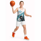 New Zealand Lawn Bowls Custom Basketball Jersey Aotearoa Silver Fern Paua Shell - Aussie Hoodie