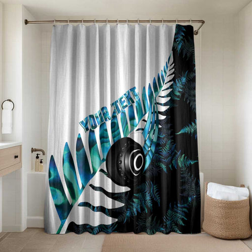 New Zealand Lawn Bowls Custom Bathroom Set Aotearoa Silver Fern Paua Shell - Aussie Hoodie
