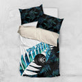 New Zealand Lawn Bowls Custom Bedding Set Aotearoa Silver Fern Paua Shell - Aussie Hoodie