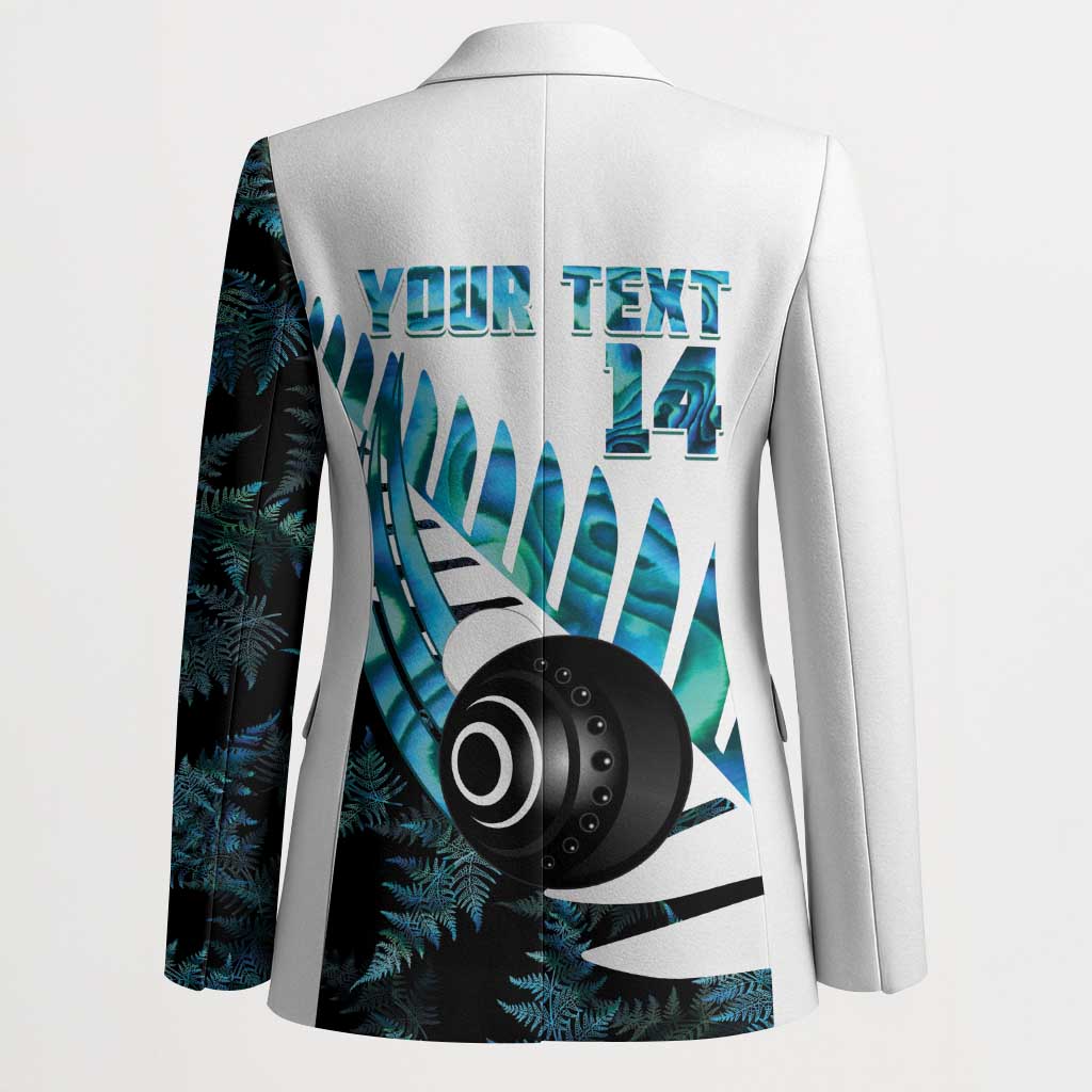New Zealand Lawn Bowls Custom Blazer Aotearoa Silver Fern Paua Shell - Aussie Hoodie