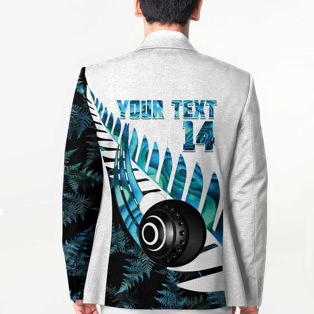 New Zealand Lawn Bowls Custom Blazer Aotearoa Silver Fern Paua Shell - Aussie Hoodie