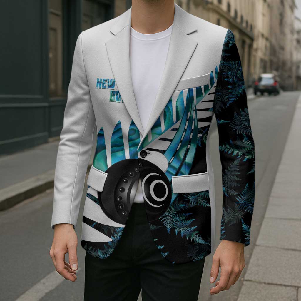 New Zealand Lawn Bowls Custom Blazer Aotearoa Silver Fern Paua Shell - Aussie Hoodie