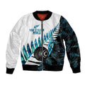 New Zealand Lawn Bowls Custom Bomber Jacket Aotearoa Silver Fern Paua Shell - Aussie Hoodie