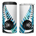 New Zealand Lawn Bowls Custom 4 in 1 Can Cooler Tumbler Aotearoa Silver Fern Paua Shell - Aussie Hoodie