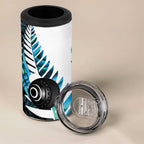 New Zealand Lawn Bowls Custom 4 in 1 Can Cooler Tumbler Aotearoa Silver Fern Paua Shell - Aussie Hoodie