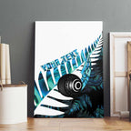 New Zealand Lawn Bowls Custom Canvas Wall Art Aotearoa Silver Fern Paua Shell - Aussie Hoodie