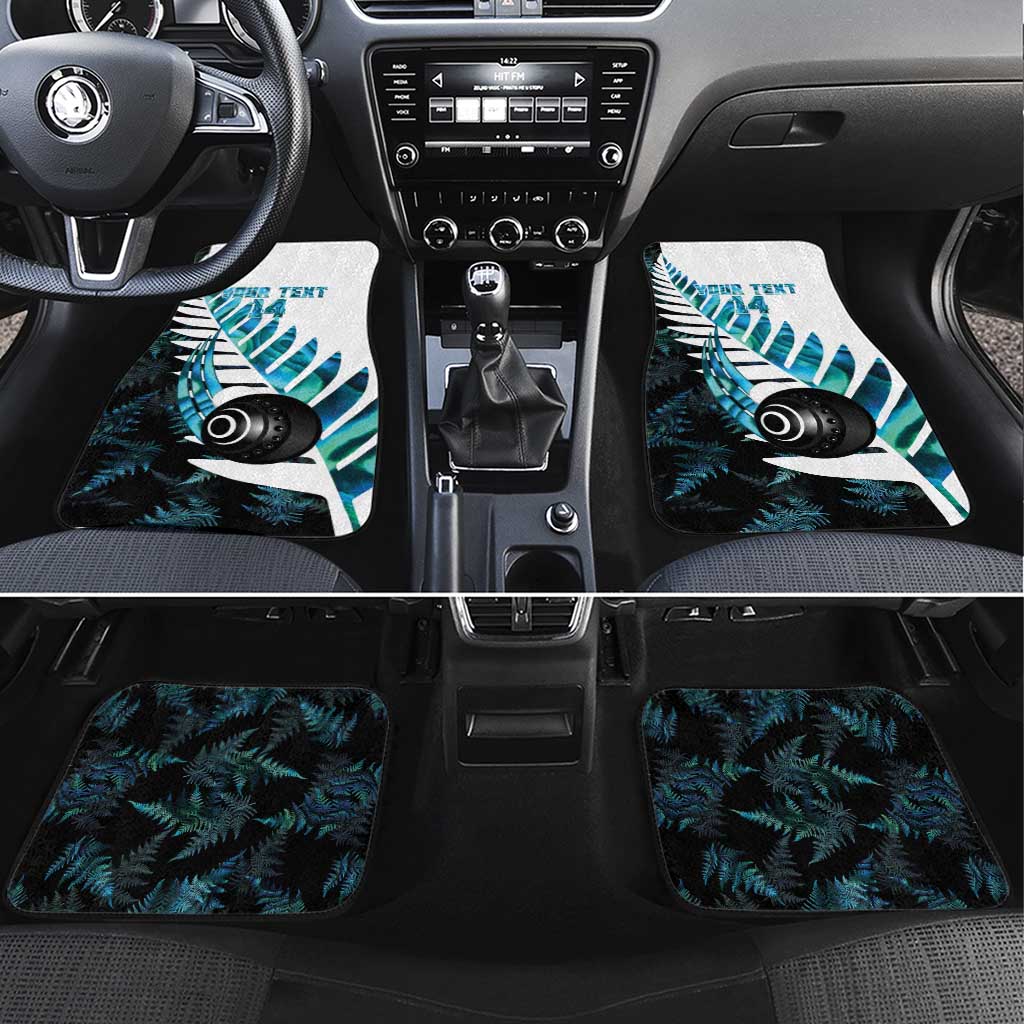 New Zealand Lawn Bowls Custom Car Mats Aotearoa Silver Fern Paua Shell - Aussie Hoodie