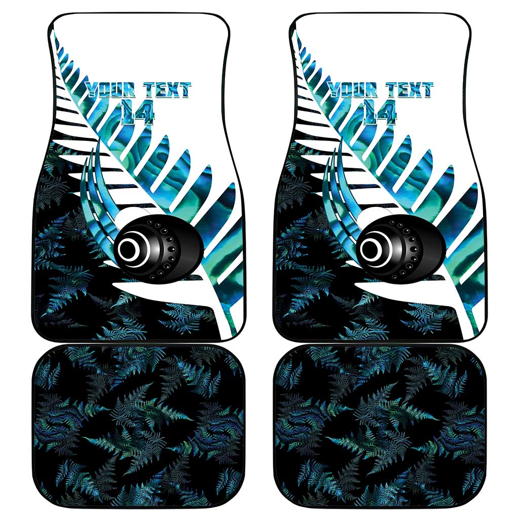 New Zealand Lawn Bowls Custom Car Mats Aotearoa Silver Fern Paua Shell - Aussie Hoodie