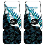 New Zealand Lawn Bowls Custom Car Mats Aotearoa Silver Fern Paua Shell - Aussie Hoodie