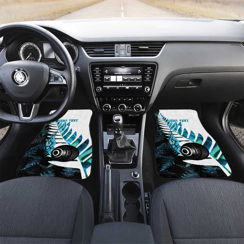 New Zealand Lawn Bowls Custom Car Mats Aotearoa Silver Fern Paua Shell - Aussie Hoodie