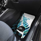New Zealand Lawn Bowls Custom Car Mats Aotearoa Silver Fern Paua Shell - Aussie Hoodie