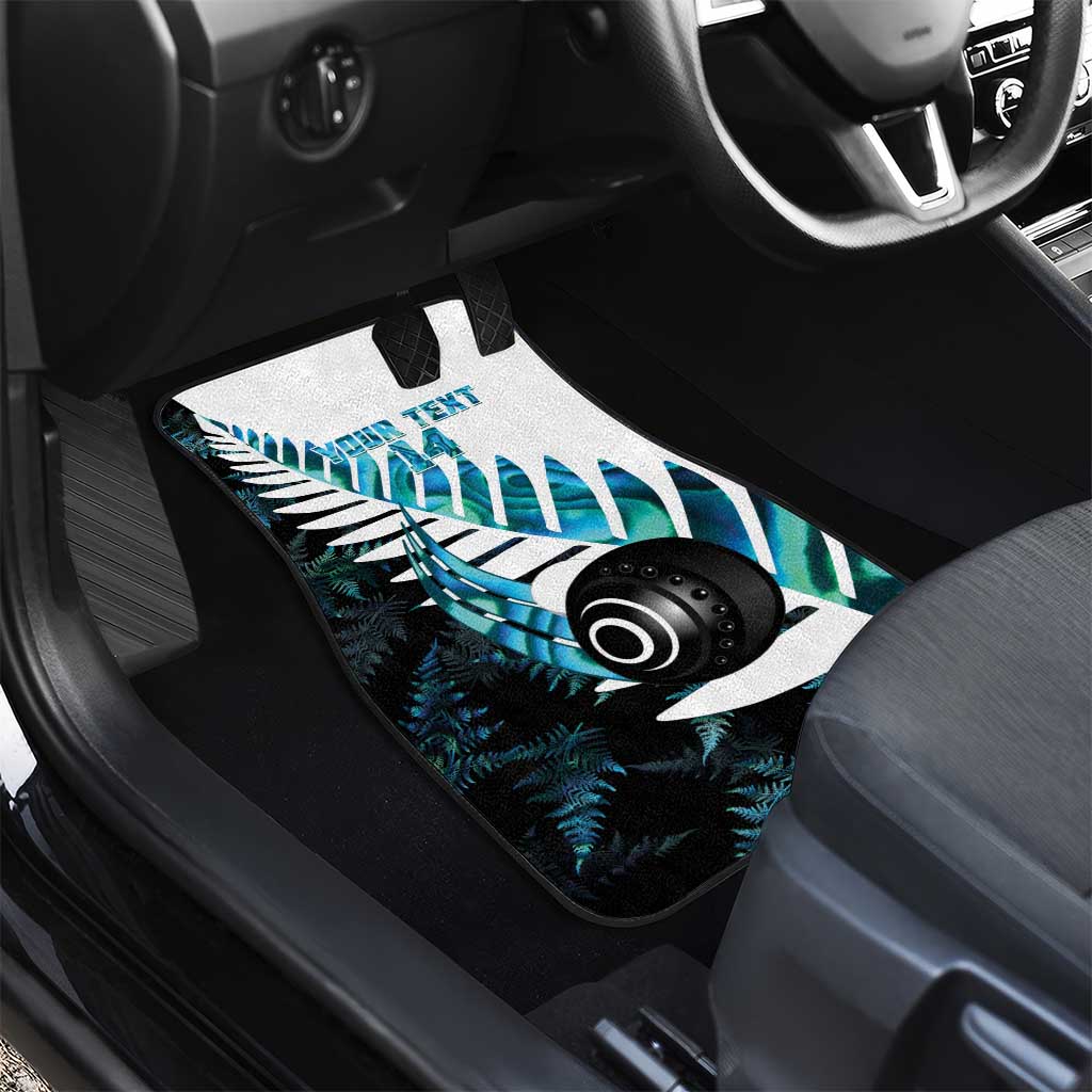 New Zealand Lawn Bowls Custom Car Mats Aotearoa Silver Fern Paua Shell - Aussie Hoodie