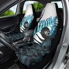 New Zealand Lawn Bowls Custom Car Seat Cover Aotearoa Silver Fern Paua Shell - Aussie Hoodie