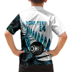 New Zealand Lawn Bowls Custom Family Matching Mermaid Dress and Hawaiian Shirt Aotearoa Silver Fern Paua Shell - Aussie Hoodie