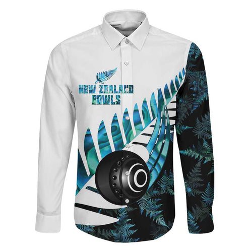 New Zealand Lawn Bowls Custom Family Matching Off Shoulder Maxi Dress and Hawaiian Shirt Aotearoa Silver Fern Paua Shell - Aussie Hoodie