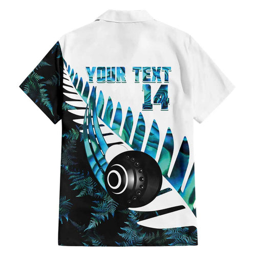 New Zealand Lawn Bowls Custom Family Matching Short Sleeve Bodycon Dress and Hawaiian Shirt Aotearoa Silver Fern Paua Shell - Aussie Hoodie