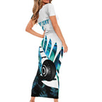 New Zealand Lawn Bowls Custom Family Matching Short Sleeve Bodycon Dress and Hawaiian Shirt Aotearoa Silver Fern Paua Shell - Aussie Hoodie
