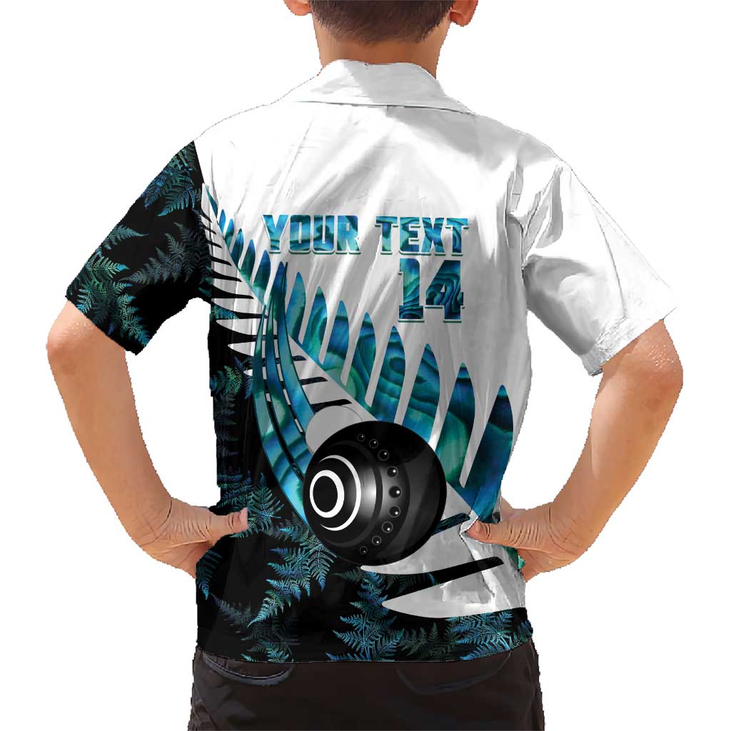 New Zealand Lawn Bowls Custom Family Matching Tank Maxi Dress and Hawaiian Shirt Aotearoa Silver Fern Paua Shell - Aussie Hoodie