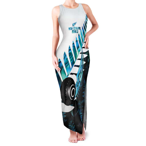 New Zealand Lawn Bowls Custom Family Matching Tank Maxi Dress and Hawaiian Shirt Aotearoa Silver Fern Paua Shell - Aussie Hoodie