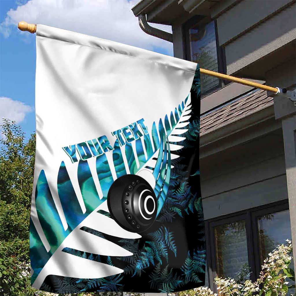 New Zealand Lawn Bowls Custom Garden Flag Aotearoa Silver Fern Paua Shell - Aussie Hoodie