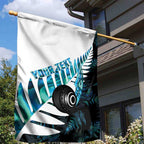 New Zealand Lawn Bowls Custom Garden Flag Aotearoa Silver Fern Paua Shell - Aussie Hoodie