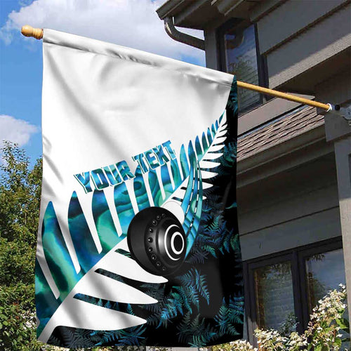 New Zealand Lawn Bowls Custom Garden Flag Aotearoa Silver Fern Paua Shell - Aussie Hoodie