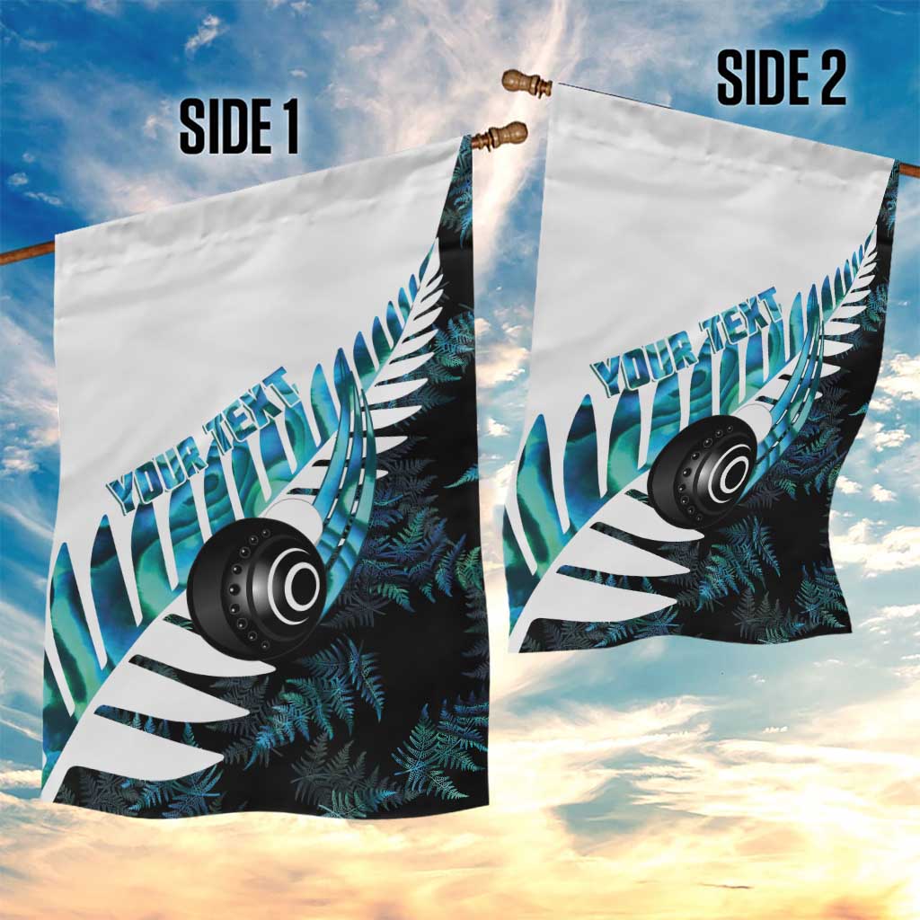 New Zealand Lawn Bowls Custom Garden Flag Aotearoa Silver Fern Paua Shell - Aussie Hoodie