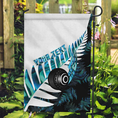 New Zealand Lawn Bowls Custom Garden Flag Aotearoa Silver Fern Paua Shell - Aussie Hoodie