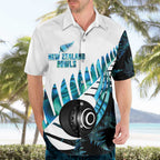 New Zealand Lawn Bowls Custom Hawaiian Shirt Aotearoa Silver Fern Paua Shell - Aussie Hoodie