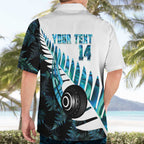 New Zealand Lawn Bowls Custom Hawaiian Shirt Aotearoa Silver Fern Paua Shell - Aussie Hoodie