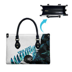 New Zealand Lawn Bowls Custom Leather Bag Aotearoa Silver Fern Paua Shell - Aussie Hoodie