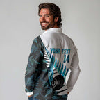 New Zealand Lawn Bowls Custom Long Sleeve Polo Shirt Aotearoa Silver Fern Paua Shell - Aussie Hoodie