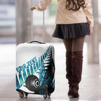 New Zealand Lawn Bowls Custom Luggage Cover Aotearoa Silver Fern Paua Shell - Aussie Hoodie