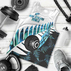 New Zealand Lawn Bowls Custom Men Tank Top Aotearoa Silver Fern Paua Shell - Aussie Hoodie