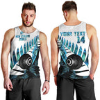 New Zealand Lawn Bowls Custom Men Tank Top Aotearoa Silver Fern Paua Shell - Aussie Hoodie