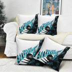 New Zealand Lawn Bowls Custom Pillow Cover Aotearoa Silver Fern Paua Shell - Aussie Hoodie