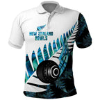 New Zealand Lawn Bowls Custom Polo Shirt Aotearoa Silver Fern Paua Shell - Aussie Hoodie