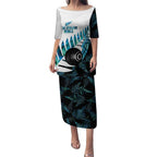 New Zealand Lawn Bowls Custom Puletasi Aotearoa Silver Fern Paua Shell - Aussie Hoodie