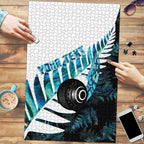 New Zealand Lawn Bowls Custom Puzzle Aotearoa Silver Fern Paua Shell - Aussie Hoodie