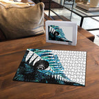 New Zealand Lawn Bowls Custom Puzzle Aotearoa Silver Fern Paua Shell - Aussie Hoodie