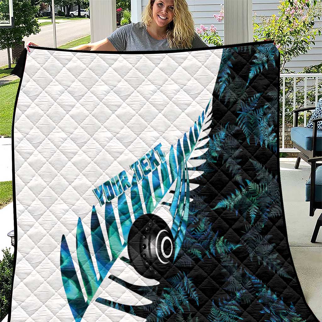 New Zealand Lawn Bowls Custom Quilt Aotearoa Silver Fern Paua Shell - Aussie Hoodie