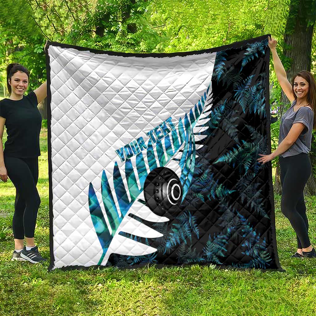 New Zealand Lawn Bowls Custom Quilt Aotearoa Silver Fern Paua Shell - Aussie Hoodie
