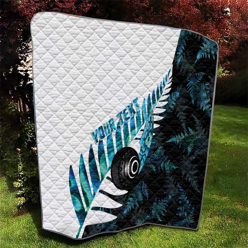 New Zealand Lawn Bowls Custom Quilt Aotearoa Silver Fern Paua Shell - Aussie Hoodie